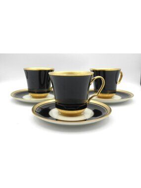 Palace Royale by Pickard Flat Cup and Saucer Set of 3 Pattern: PICPAR Excellent!